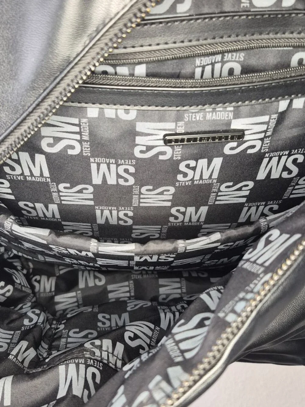 STEVE MADDEN Black Nylon Backpack  Travel School Gym